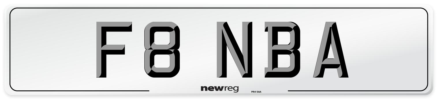 F8 NBA Number Plate from New Reg